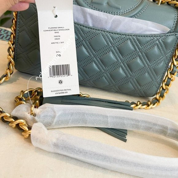 🔥 NeW! Tory Burch Fleming Small Convertible Shoulder Bag - Picture 15 of 17